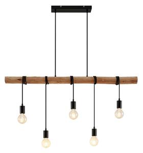 Függőlámpa Lindby, Rom, dimmable, Fa, Nappali, Fa, Modern
