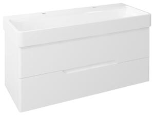 Sapho Sapho, MEDIENA mosdószekrény 117x50,5x48,5cm, matt fehér / matt fehér, MD120