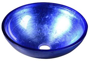 Sapho Sapho, MURANO BLU üveg pultra szerelhető mosdó, átmérő 40cm, kék, AL5318-65