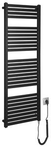 Aqualine Sapho, TONDI-E elektromos fűtés, egyenes, 450x1330 mm, 500W, matt fekete