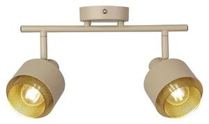 Beltéri karos spotlámpa e14 2x40w világosbarna fedora