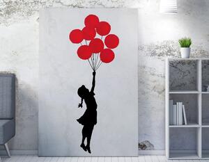 WY63 Banksy Repülő lufis lány vászonkép, 50 x 70 cm