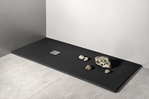 Sapho, MITIA öntött márvány zuhanytálca, téglalap 120x90x3 cm, fekete