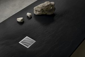 Sapho, MITIA öntött márvány zuhanytálca, téglalap 120x90x3 cm, fekete