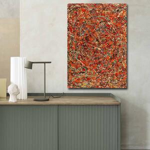 70100FAMOUSART-056 Jackson Pollock velúr vászonkép, 70 x 100 cm