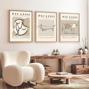 Huhu253 keretezett MDF falikép, 50 x 70 cm, 3 db-os szett