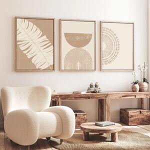 Huhu259 keretezett MDF falikép, 50 x 70 cm, 3 db-os szett