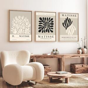Huhu257 keretezett MDF falikép, 50 x 70 cm, 3 db-os szett