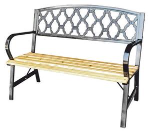 GardenLine dekoratív Kerti pad 120x56x85cm - barna-fekete
