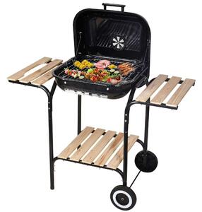 Landgraf faszenes Grill polcokkal - barna-fekete