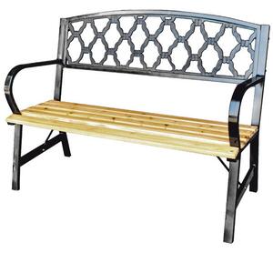 GardenLine dekoratív Kerti pad 120x56x85cm - barna-fekete