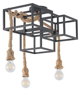 Mennyezeti Lámpa Lucande, Andrik, dimmable, Fekete, Nappali, Fém, Modern