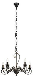 Csillárok Lindby, Shervan, dimmable, Barna / Rozsdabarna, Nappali, Fém, Antik