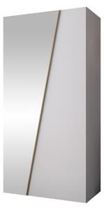 Gardróbszekrény Hartford 633, Laminált forgácslap, 202x100x50cm, Aranysárga, Fehér