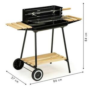 Kerti grill állítható polcokkal