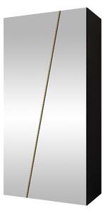 Gardróbszekrény Hartford 634, Laminált forgácslap, 202x100x50cm, Aranysárga, Fekete