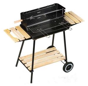 Kerti grill állítható polcokkal