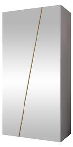 Gardróbszekrény Hartford 634, Laminált forgácslap, 202x100x50cm, Aranysárga, Fehér