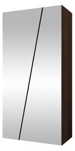 Gardróbszekrény Hartford 634, Laminált forgácslap, 202x100x50cm, Dió, Fekete