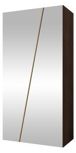Gardróbszekrény Hartford 634, Laminált forgácslap, 202x100x50cm, Dió, Aranysárga