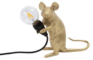 Asztali lámpa SELETTI, Mouse Lamp Valentine, Arany / Sárgaréz, Nappali, Műanyag, Dizájn