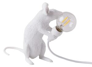 Asztali lámpa SELETTI, Mouse Lamp Valentine, Fehér, Nappali, Műanyag, Dizájn