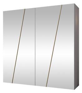 Gardróbszekrény Hartford 636, Laminált forgácslap, 202x200x50cm, Aranysárga, Fehér