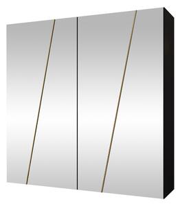 Gardróbszekrény Hartford 636, Laminált forgácslap, 202x200x50cm, Aranysárga, Fekete
