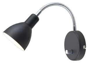 Fali Lámpa Halo Design, Fekete, Fém
