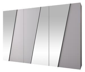 Gardróbszekrény Hartford 637, Laminált forgácslap, 202x300x50cm, Fekete, Fehér