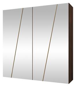 Gardróbszekrény Hartford 636, Laminált forgácslap, 202x200x50cm, Dió, Aranysárga
