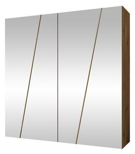 Gardróbszekrény Hartford 636, Laminált forgácslap, 202x200x50cm, Artisan tölgy, Aranysárga