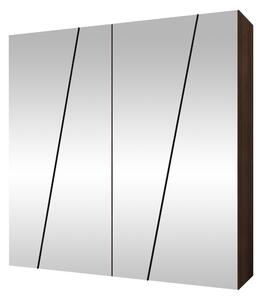 Gardróbszekrény Hartford 636, Laminált forgácslap, 202x200x50cm, Dió, Fekete