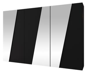 Gardróbszekrény Hartford 637, Laminált forgácslap, 202x300x50cm, Fekete