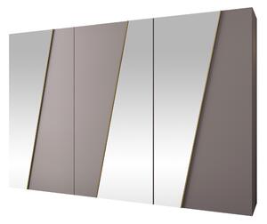 Gardróbszekrény Hartford 637, Laminált forgácslap, 202x300x50cm, Kasmír, Aranysárga