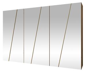 Gardróbszekrény Hartford 638, Laminált forgácslap, 202x300x50cm, Artisan tölgy, Aranysárga