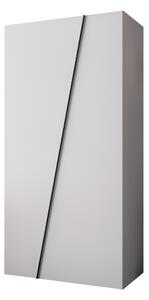 Gardróbszekrény Hartford 639, Laminált forgácslap, 202x100x50cm, Fekete, Fehér