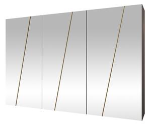 Gardróbszekrény Hartford 638, Laminált forgácslap, 202x300x50cm, Kasmír, Aranysárga