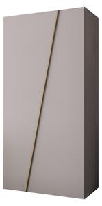 Gardróbszekrény Hartford 639, Laminált forgácslap, 202x100x50cm, Kasmír, Aranysárga