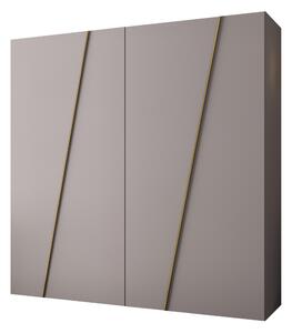 Gardróbszekrény Hartford 640, Laminált forgácslap, 202x200x50cm, Kasmír, Aranysárga