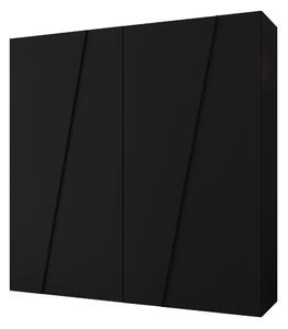 Gardróbszekrény Hartford 640, Laminált forgácslap, 202x200x50cm, Fekete