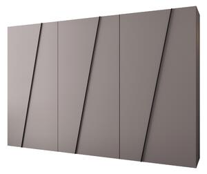 Gardróbszekrény Hartford 641, Laminált forgácslap, 202x300x50cm, Kasmír, Fekete