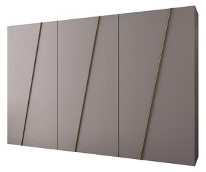 Gardróbszekrény Hartford 641, Laminált forgácslap, 202x300x50cm, Kasmír, Aranysárga