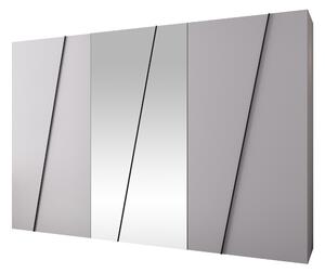 Gardróbszekrény Hartford 642, Laminált forgácslap, 202x300x50cm, Fekete, Fehér