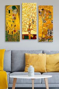 MDF0067 Gustav Klimt MDF falikép, 3 db-os szett