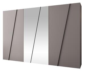 Gardróbszekrény Hartford 642, Laminált forgácslap, 202x300x50cm, Kasmír, Fekete