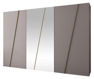 Gardróbszekrény Hartford 642, Laminált forgácslap, 202x300x50cm, Kasmír, Aranysárga