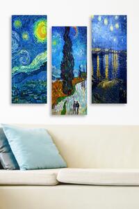 MDF0074 Van Gogh MDF falikép, 3 db-os szett