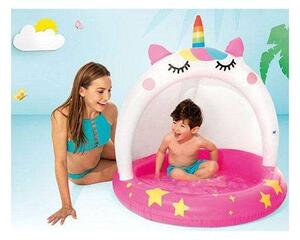 Intex 102x102cm Pancsolómedence - Unikornis (58438NP) - rózsaszín-fehér