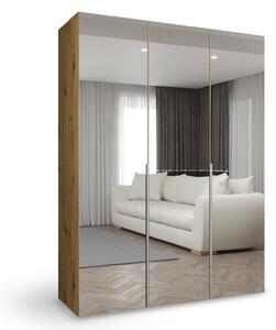 ALICANTE 3 ruhásszekrény 150x202x52 - artisan tölgy